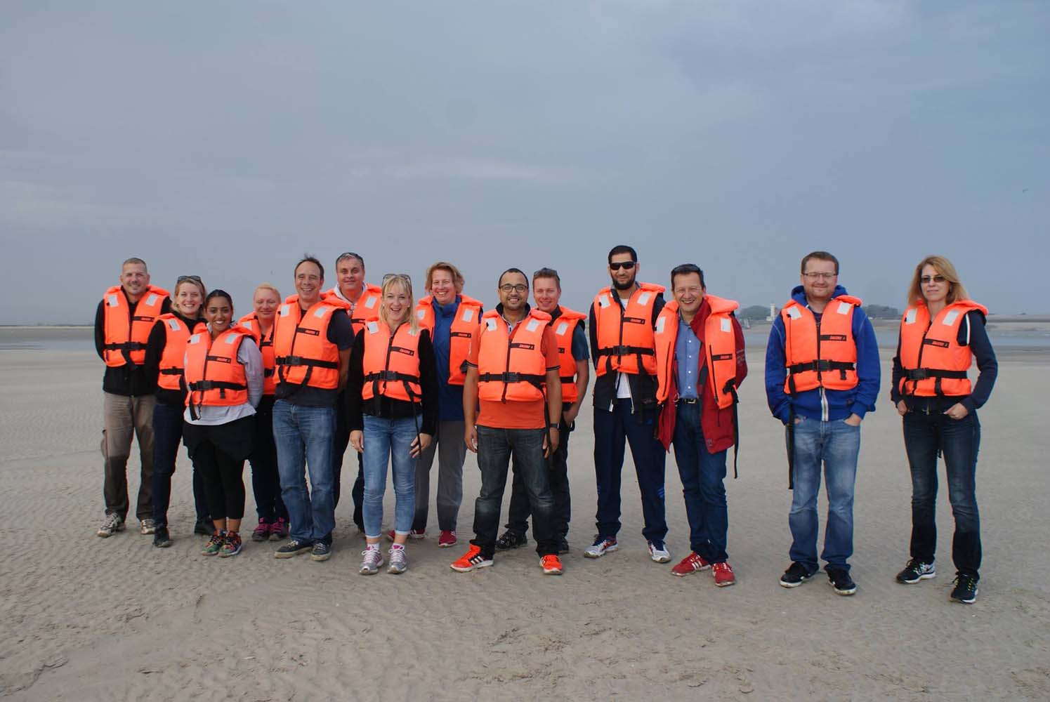 photo de groupe team building baie de somme