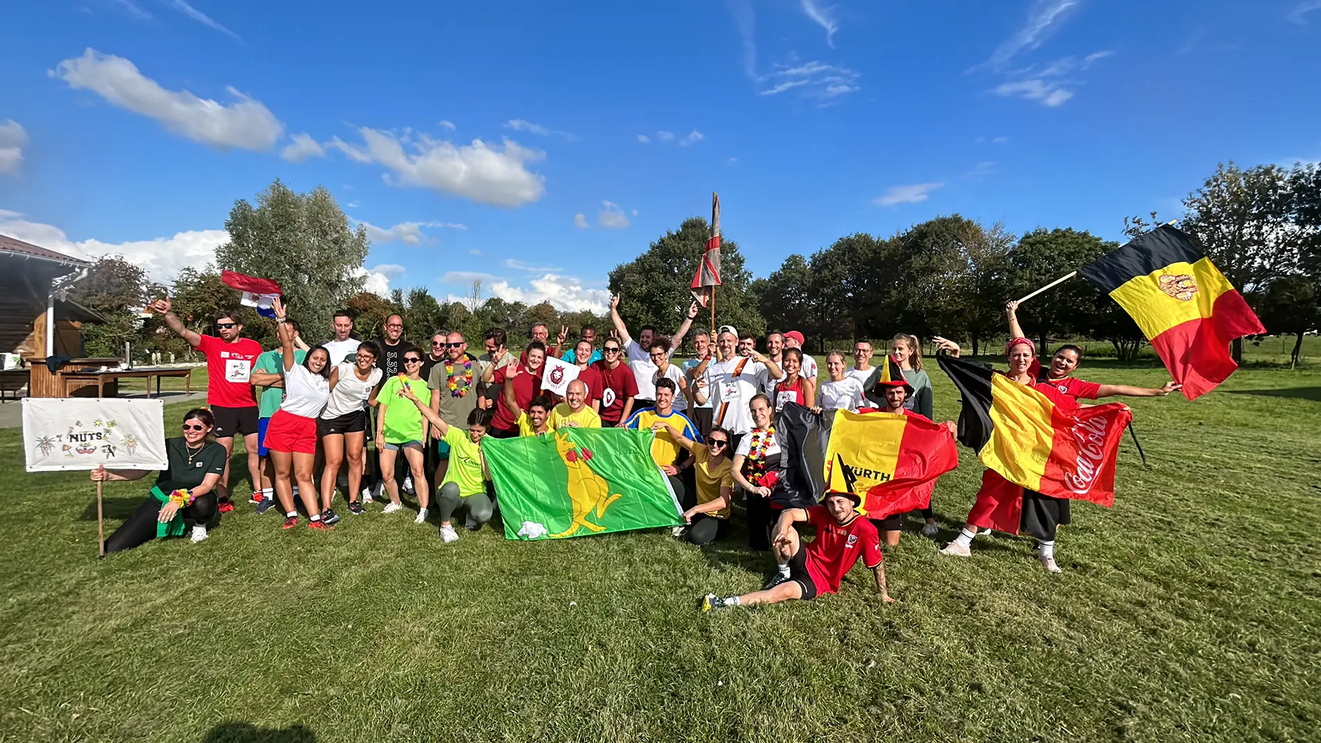 photo de groupe team building jeux olympiques